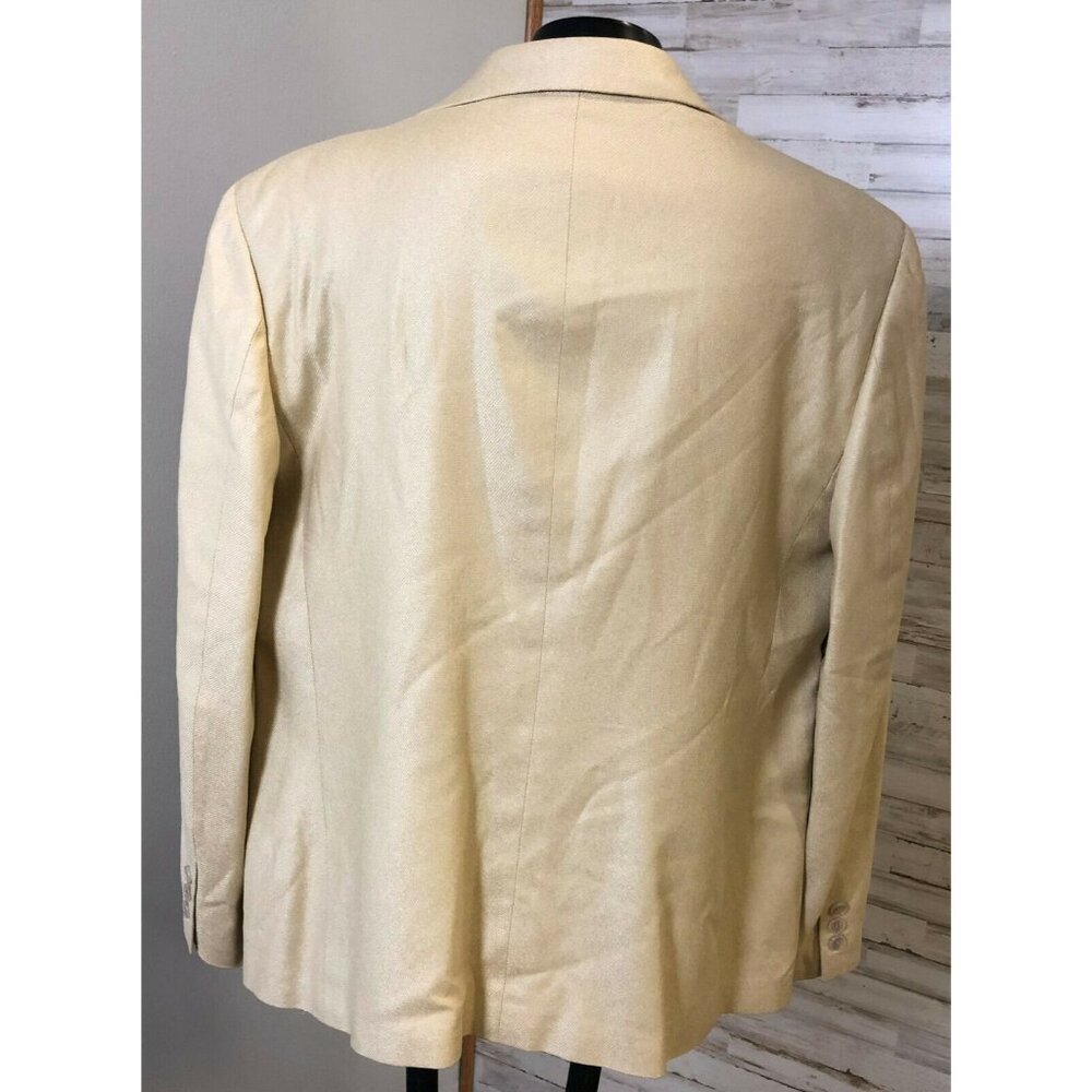 SFI Femme Pour Nordstrom Cream/Ivory Silk Blazer Two-Button Front sz S/M - Picture 4 of 12